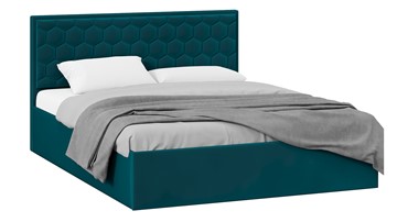 Кровать в спальню с подъемным механизмом Порто (Велюр Confetti Izumrud) без заглушины в Нальчике