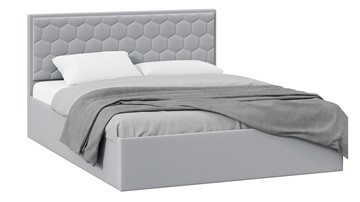 Кровать 2-спальная с подъемным механизмом Порто (Велюр Confetti Silver) без заглушины в Нальчике