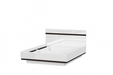 Кровать Соло универсальная 1,6х2,0, белый/белый глянец/венге в Нальчике