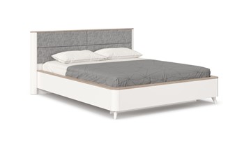 Кровать спальная Стефания 1600 с кроватным основанием ЛД 413.150, Дуб Маувелла PR/Белый в Нальчике