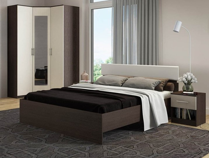 Кровать в спальню Светлана 1600, белый/дуб сонома в Нальчике - изображение 2