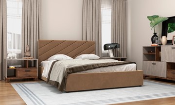Двуспальная кровать Юта 160х200 (вариант 3) с основанием в Нальчике