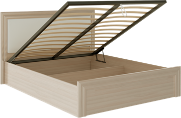 Кровать с механизмом двуспальная Глэдис М32 (Шимо светлый/Белый текстурный) в Нальчике - предосмотр 1