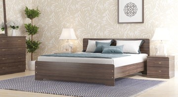 Спальная кровать СВ-Стиль Золушка, 160х200 с основанием, венге в Нальчике