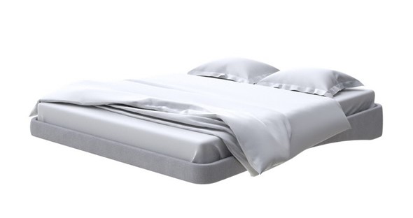 Кровать двуспальная парящая 160х200, Рогожка (Тетра Стальной) в Нальчике - изображение