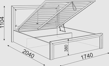 Кровать с механизмом двуспальная Глэдис М32 (Шимо светлый/Белый текстурный) в Нальчике - предосмотр 2