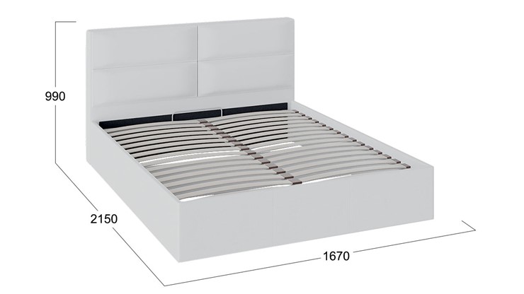 Кровать с подъемным механизмом Глосс ТД 319.01.02 (Белый) в Нальчике - изображение 1