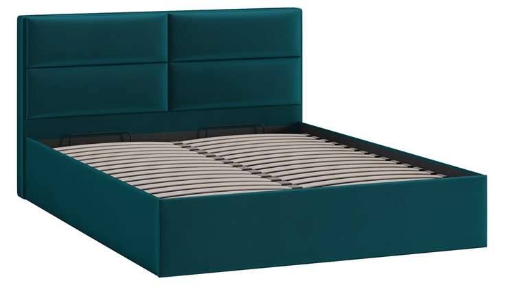 Кровать с механизмом 2-спальная Глосс Тип 1 (Велюр Confetti Izumrud) в Нальчике - изображение 2