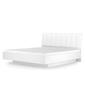 Кровать с механизмом 2х-спальная Марсель-7 (Белый, экокожа polo белая) 1600 в Нальчике