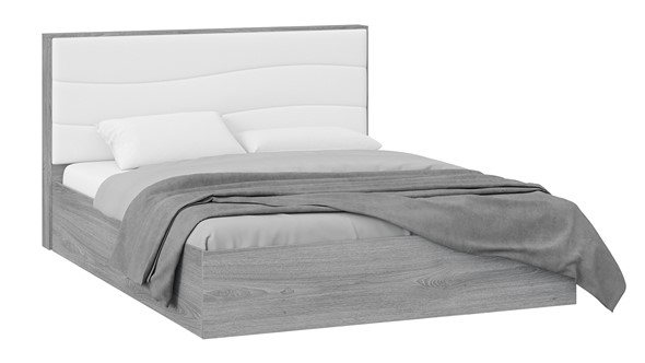 Кровать с механизмом 2-спальная Миранда тип 1 (Дуб Гамильтон/Белый глянец) в Нальчике - изображение