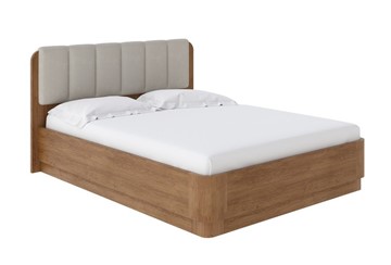 Кровать с подъемным механизмом Wood Home 2 160х200, Микрофибра (Антик (сосна) с брашированием/Diva Нюд) в Нальчике
