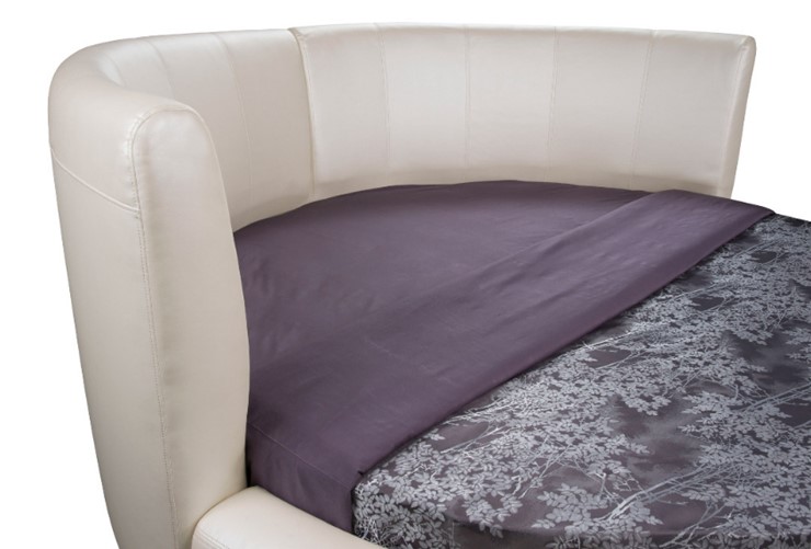 Круглая кровать Luna 200х200, Велюр (Лофти Олива) в Нальчике - изображение 1