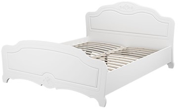 Кровать 1.5-спальная Лотос (Белый) 160х200 с основанием в Нальчике - предосмотр 1