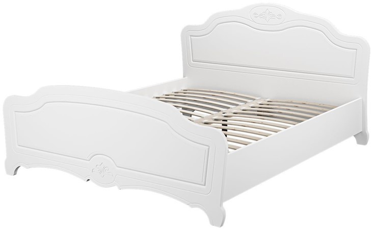 Кровать 1.5-спальная Лотос (Белый) 140х200 с основанием в Нальчике - изображение 1