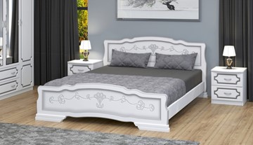 Спальная кровать Карина-6 (Белый Жемчуг) 90х200 в Нальчике