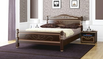 Спальная кровать Карина-5 (Орех Темный) 160х200 в Нальчике