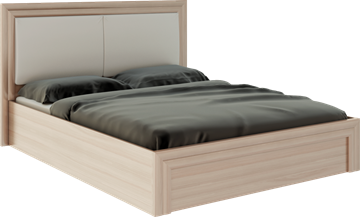 Кровать с механизмом двуспальная Глэдис М32 (Шимо светлый/Белый текстурный) в Нальчике