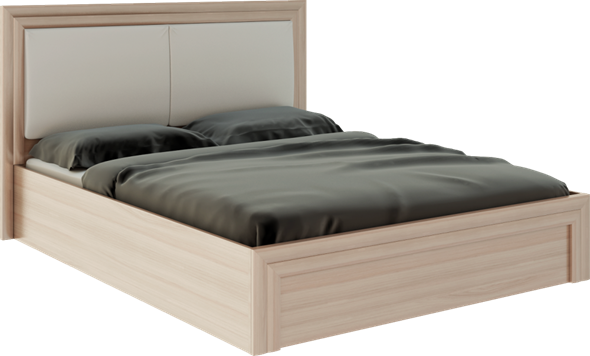 Кровать с механизмом двуспальная Глэдис М32 (Шимо светлый/Белый текстурный) в Нальчике - изображение