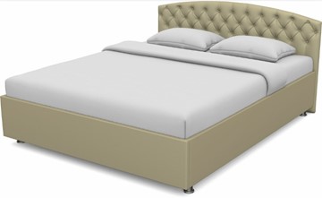 Спальная кровать Пальмира 1600 с основанием (Nitro Сream) в Нальчике
