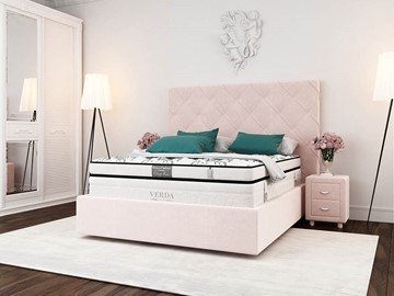 Двуспальная кровать Style Compact/Island M 180х200, Флок (Велсофт Винтажный розовый) в Нальчике