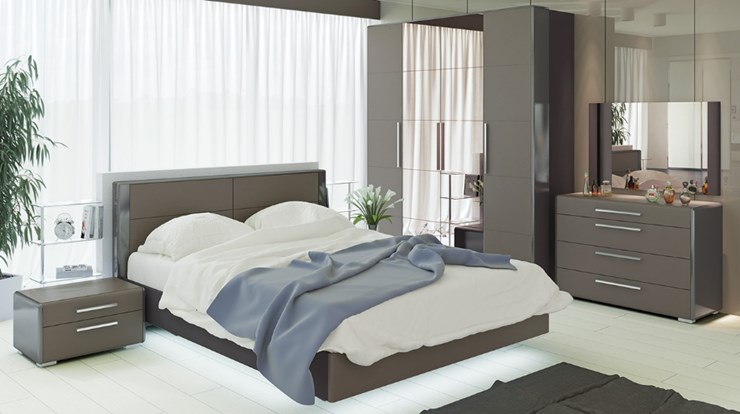 Спальня Наоми №3, цвет Фон серый, Джут в Нальчике - изображение