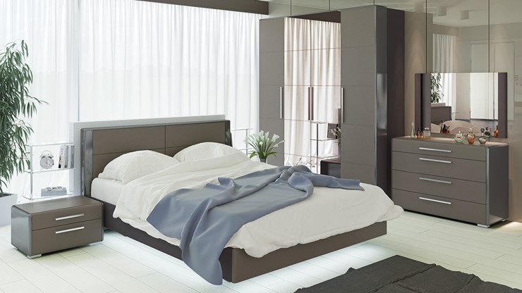 Гарнитур спальный Наоми №1, цвет Фон серый, Джут в Нальчике - изображение 4