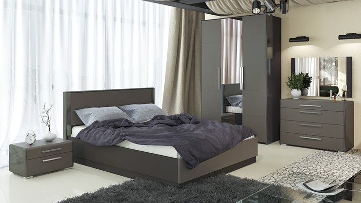 Гарнитур спальный Наоми №1, цвет Фон серый, Джут в Нальчике - изображение 6