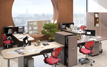 Набор мебели в офис Xten в опенспэйс для четырех сотрудников в Нальчике - предосмотр 5