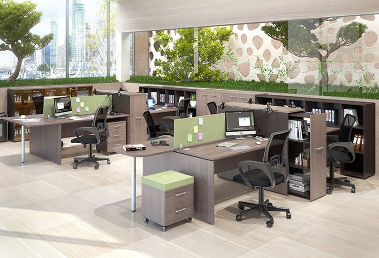 Набор мебели в офис Xten в опенспэйс для четырех сотрудников в Нальчике - изображение 1