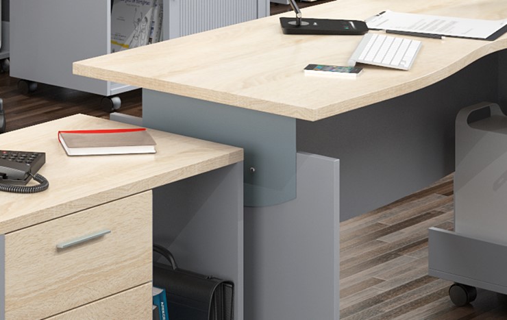 Набор мебели в офис OFFIX-NEW для 4 сотрудников с двумя шкафами в Нальчике - изображение 2