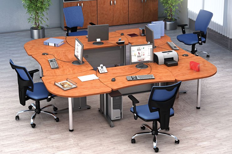 Комплект офисной мебели Boston для 4 сотрудников в Нальчике - изображение