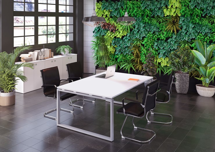 Набор мебели в офис Metal System Style (Серый/Белый) в Нальчике - изображение
