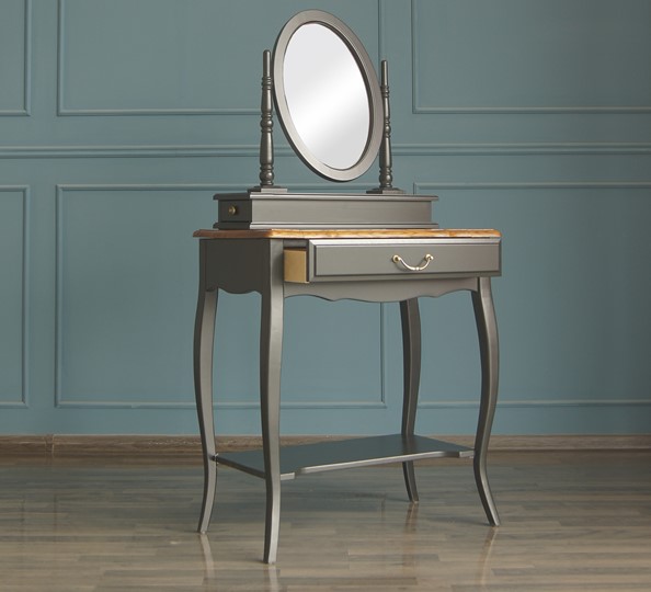 Столик косметический Leontina с зеркалом (ST9321BLK) Черный в Нальчике - изображение 3