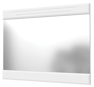 Зеркало настенное Олимп с декоративными планками (белый) в Нальчике