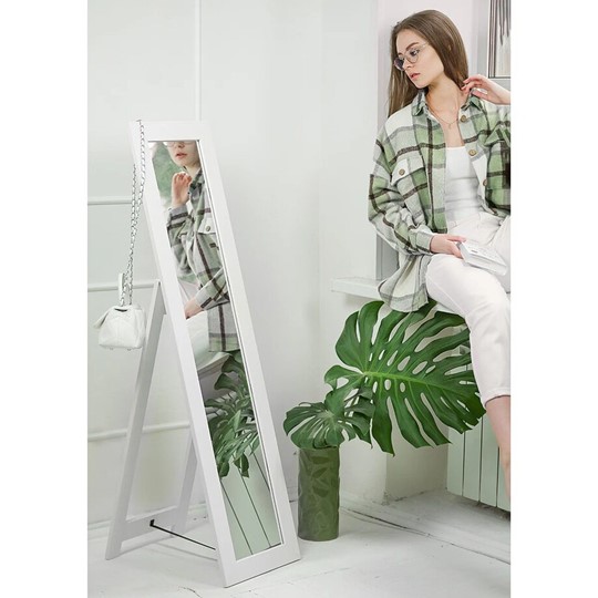Зеркало напольное в гардероб BeautyStyle 8 (белый) в Нальчике - изображение 9