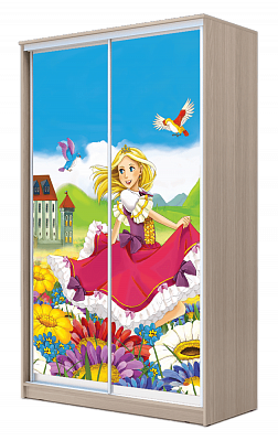 Шкаф-купе детский ХИТ 23-17-77-11, Принцесса, шимо свеилый в Нальчике - изображение