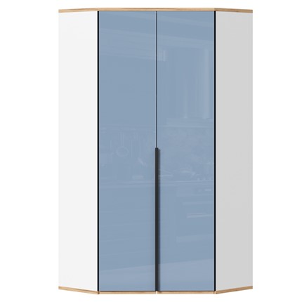Угловой шкаф детский Урбан 528.060, белый/капри синий в Нальчике - изображение