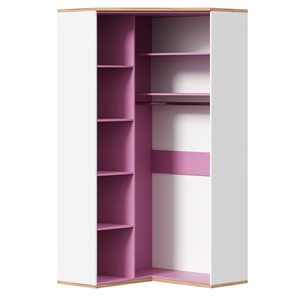 Детский угловой шкаф Урбан 528.060, белый/розовый в Нальчике - предосмотр 3