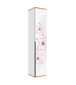 Шкаф одностворчатый Урбан 528.040, белый/розовый в Нальчике