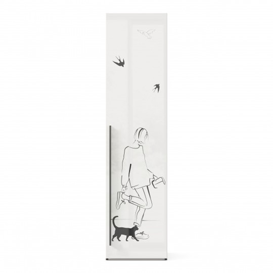 Шкаф распашной Джоли Тип 2 ЛД 535.020, Серый шелк в Нальчике - изображение 1