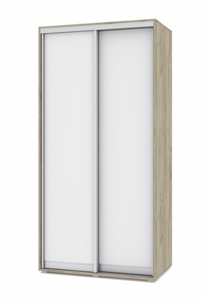 Шкаф 2-х створчатый О41, Серый дуб - Белый в Нальчике - изображение
