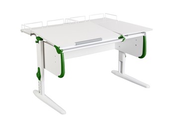 Детский стол-трансформер 1/75-40 (СУТ.25) + Polka_z 1/600 (2шт) белый/серый/Зеленый в Нальчике