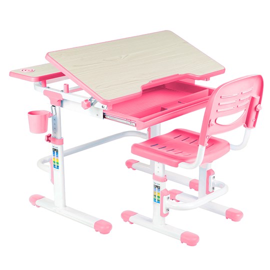 Растущий стол и стул Lavoro Pink в Нальчике - изображение 1