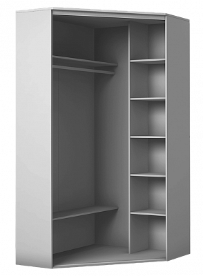 Шкаф угловой с зеркалом, 2200х1103, ХИТ У-22-4-15, Дуб Сонома в Нальчике - изображение 1