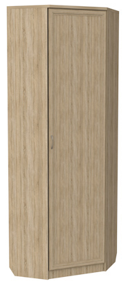 Распашной шкаф 402 угловой со штангой, цвет Дуб Сонома в Нальчике - изображение