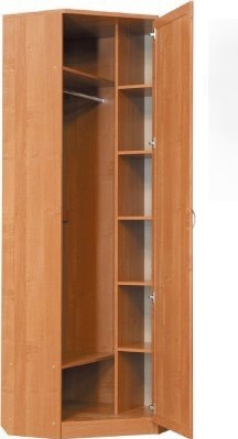 Распашной шкаф 402 угловой со штангой, цвет Венге в Нальчике - изображение 1