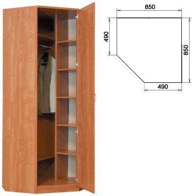 Распашной шкаф 400 угловой, цвет Дуб Сонома в Нальчике - изображение 1