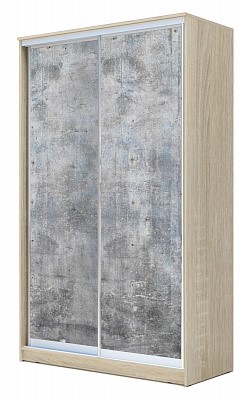 Шкаф 2-х дверный Хит-22-12-77-22, 2200х1200х620, Бетон Дуб сонома в Нальчике - изображение