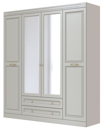 Шкаф четырехдверный Олимп ШР-4 (Фисташковый) 2 зеркала в Нальчике - изображение