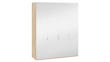 Шкаф для одежды Эмбер СМ-348.07.012 (Яблоня Беллуно/Белый глянец) в Нальчике